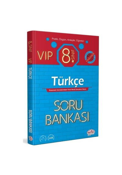 8.Sınıf Vıp Türkçe Soru Bankası Editör  Yayınları