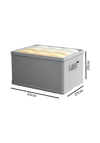 Adarya Home 4 Adet Dolap İçi Kıyafet Saklama Organizeri 45x25x20cm Gri