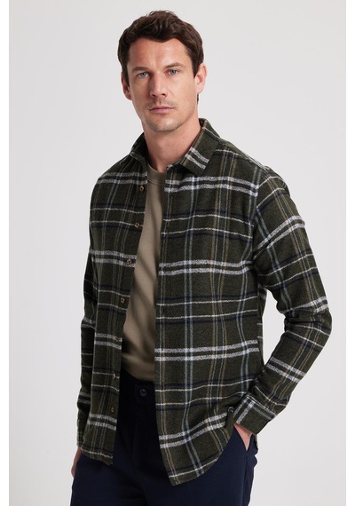 Tudors Erkek Slim Fit Dar Kesim Kareli Kışlık Oduncu Gömlek-42324 Haki Tudors Erkek Slim Fit Dar Kesim Kareli Kışlık Oduncu Gömlek-42324 Haki