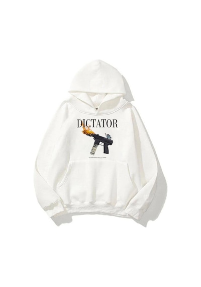 Unisex Dictator Beyaz Sweatshirt Beyaz