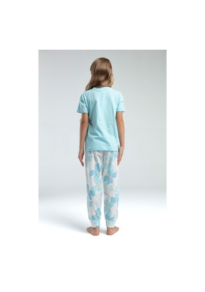 Xo Kids Kız Çocuk Pijama Takım 2-7 Yaş 3597-2 Açık Mavi