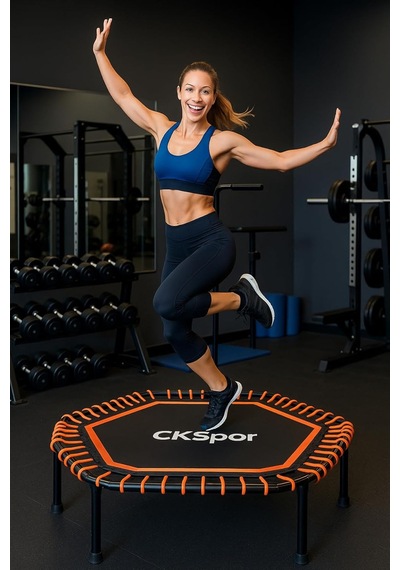 Slipt 135 Cm 54 İnç Pro Yeni Nesil Trambolin, Altıgen Step Trambolin, Yeşil