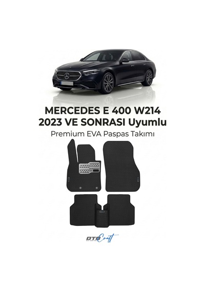 OtoCraft Mercedes E 400 W214 2023 Ve Sonrası Araca Özel 3d Havuzlu Eva Paspas Tam Set 5 Parça