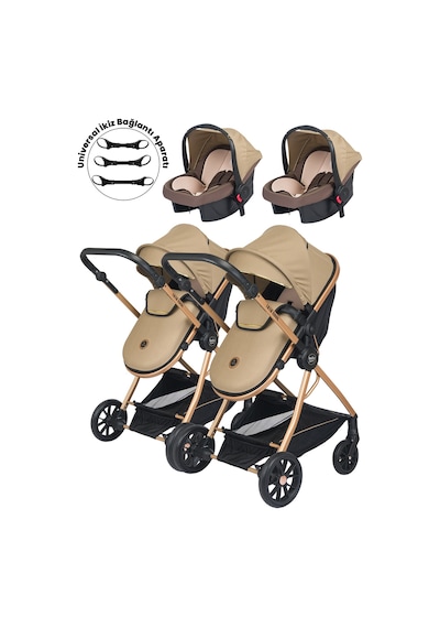 Baby Home 1010 Ayrılıp Birleşebilen Travel Sistem İkiz Bebek Arabası
