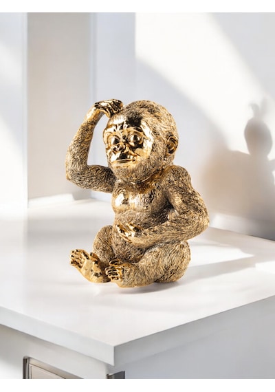 Maymun Dekoratif Obje Biblo - Gold