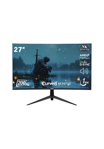 2756c200 27\"1ms 200hz Freesync/g-sync Fhd Led 2x Hdmı 1x Dp Va Curved Gaming Monitör-132833
