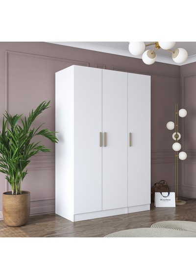 Rani Ba155 Gardırop Elbise Dolabı 3 Kapaklı 2 Çekmeceli 7 Raflı Askılı Modüler Dolap Beyaz Rani Ba155 Gardırop Elbise Dolabı 3 Kapaklı 2 Çekmeceli 7 Raflı Askılı Modüler Dolap Beyaz