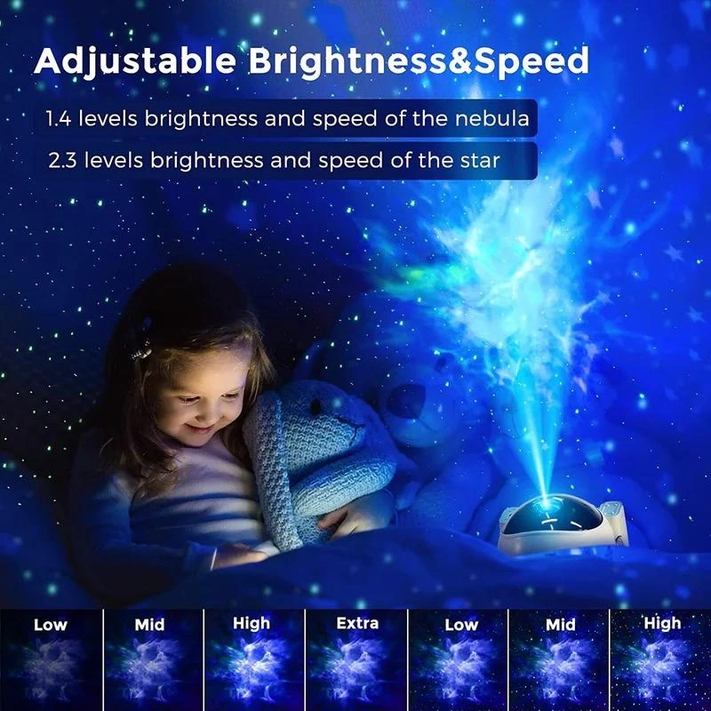 Rose Sp-608 Astronot Görünümlü Müzikli Ve Işıklı Kumandalı Bluetooth Gece Lambası