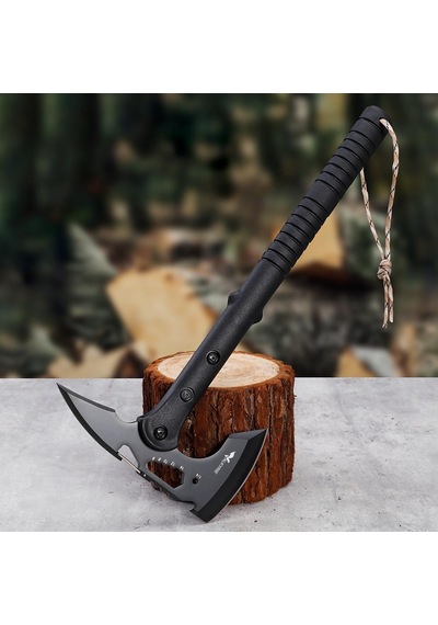 Valkyrie Çok Amaçlı Kamp Baltası Outdoor Survival Balta Çok Fonksiyonlu Çelik Başlık Odun Kesme, Avcılık, Kamp