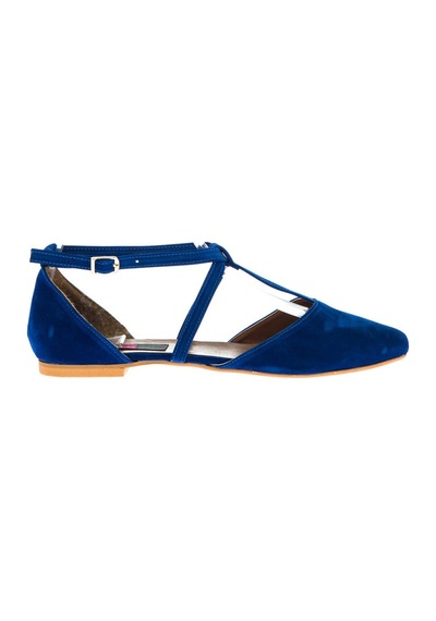 Fox Shoes Saks Mavi Kadın Babet D726537302 Saks