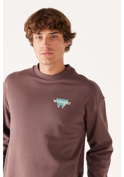 Wrangler Loose Fit Rahat Kesim Bisiklet Yaka Kahverengi Erkek Içi Polarlı Sweatshirt W232244220 Kahverengi Wrangler Loose Fit Rahat Kesim Bisiklet Yaka Kahverengi Erkek Içi Polarlı Sweatshirt W232244220 Kahverengi
