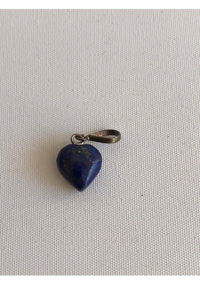 Doğal Lapis Lazuli Taşı Kalp Kolye Ucu 1,1 1,4 CM