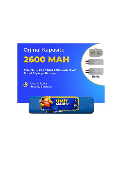 Tefal Serie 75 Rg7647 2600 Mah 14.4v Robot Süpürge Batarya