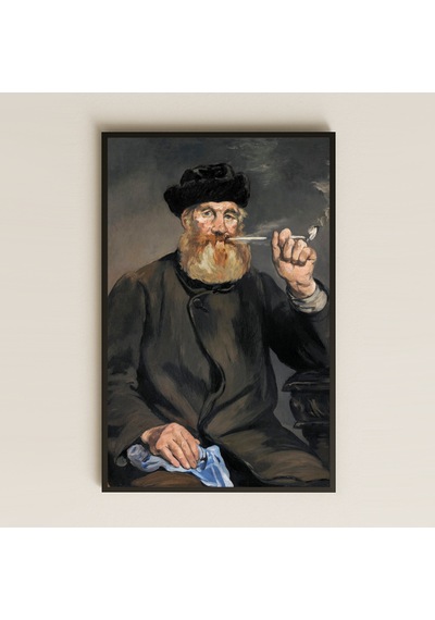 Manet Pipo İçen Adam Portresi - Empresyonist Erkek Figür Sanatı