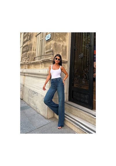 Zdnjeans Yeni Sezon Baggy Kesim Kot Pantolon Koyu Mavi