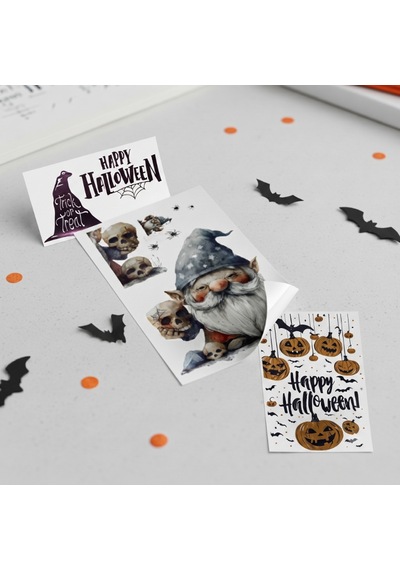 Halloween Temalı Duvar Stickerı - 3 Farklı Model - Cadılar Bayramı Dekoru - 57x24 Cm Diğer