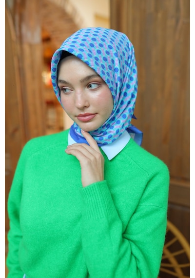 Silk Home Olinda Eşarp 48005-24 Menekşe, Pembe, Cam Göbeği