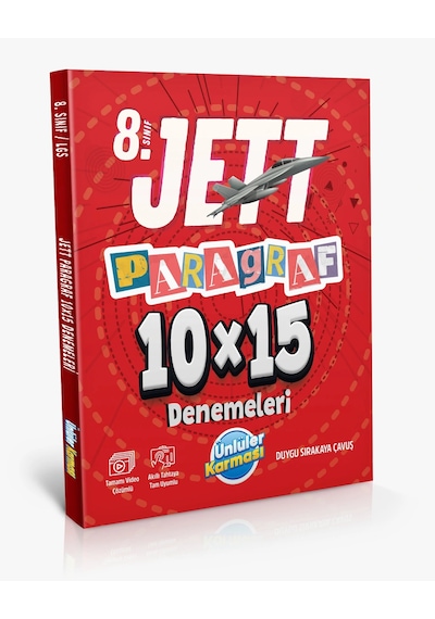 Ünlüler Karması 8. Jett Paragraf 10x15 Deneme Sınavı Yeni
