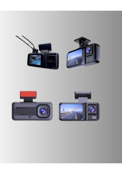 360 Kapsama Sahip Full Hd Araç Kamerası 3 Lü Kayıt Gece Görüşlü Dashcam 17733106