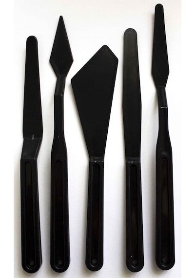 Plastik Spatül 5li Set Siyah