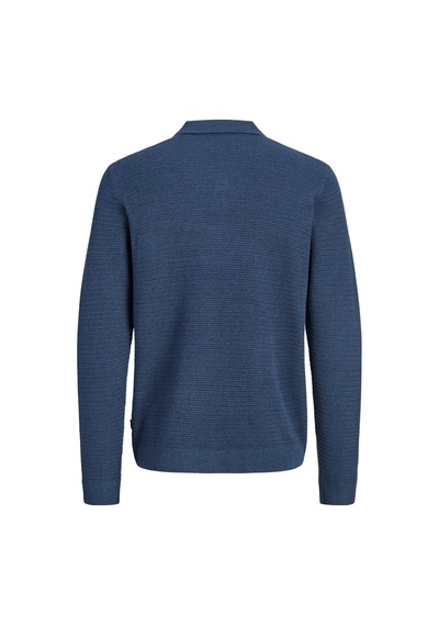 Jack & Jones Jprblurıley Knıt Polo Ls Blue