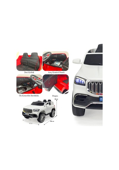 Ata Gt Beyaz Uzaktan Kumandalı 4x2 12 Volt Akülü Araba - Rc Togg Akülü Araba Tog Akülü Araç Çok Renkli