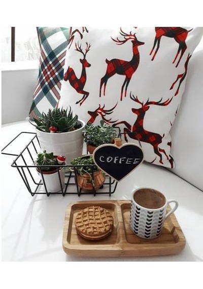 Bambu 2 Li Sosluk Ve Çerezlik Bambu 2 Bölmeli Kahvaltılık Çerezli