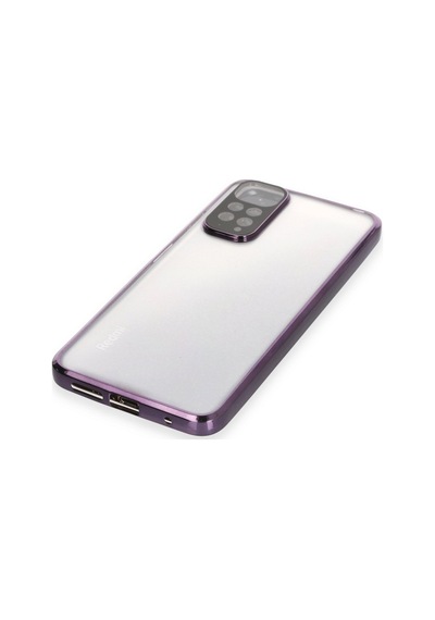 Xiaomi Redmi Note 11 Uyumlu Kılıf Lensli Silikon - Mor