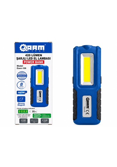 Arm 420 Lümen Şarjlı Mıknatıslı Led Fener Lamba