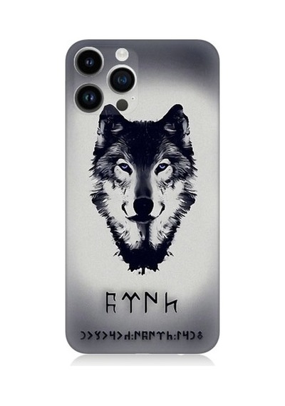 Apple Uyumlu iPhone 14 Pro Max Kurt Ve Tanrı Türkü Korusun Desenli Silikon Kılıf
