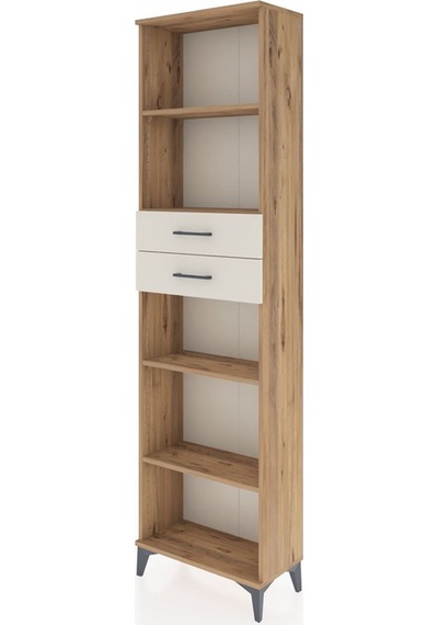 Arges Dolap 4 Raflı 2 Çekmeceli 60x30x221 Çam-aytaşı Çam