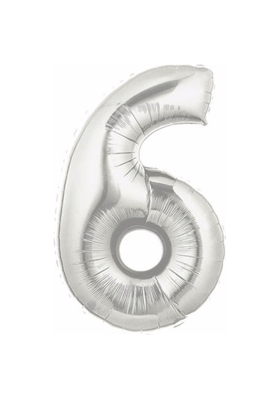 6 Numara Silver Folyo Balon