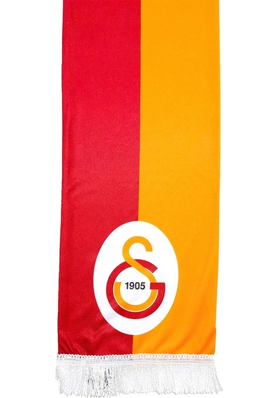 Galatasaray Lisanslı Çift Yön Baskılı Şal Kaşkol Atkı Aslan Baskılı Ahşap Kutulu Sarı - Kırmızı