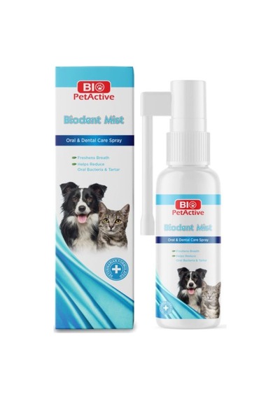 Bio Petactive Biodent Mist Kedi Köpek Ağız Bakım Spreyi Diş Taşı Ve Kötü Koku Önleyici 50 Ml