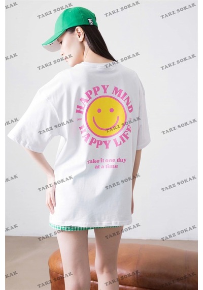 Startmore Unisex Happy Life Beyaz Beyaz