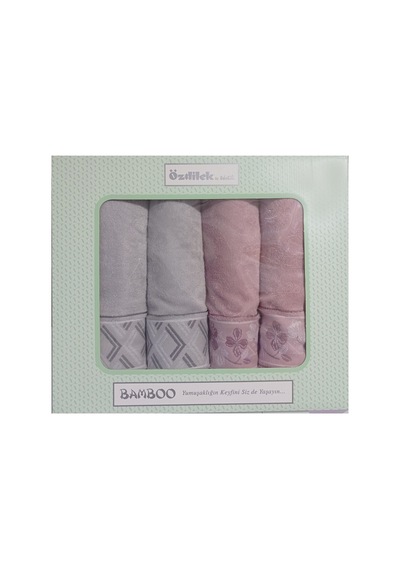 Fiore Line Gri Pembe Bambu Hamam Seti