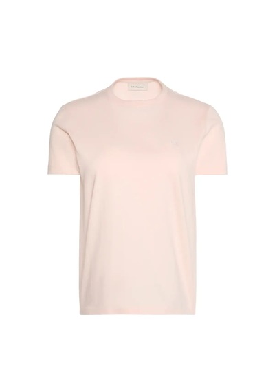 Calvin Klein Ss Monogram Crew Tee, Vg3 Pembe Kadın T-shirt