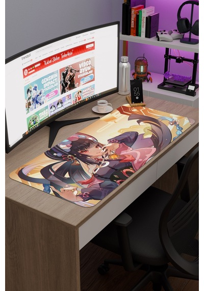 Yun Jin Genshin Impact Anime Oyuncu V2 - 90x40 Xxl Gaming Mouse Pad Fare Altlığı