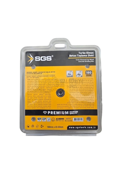 Sgs Elmas Beton Mermer Granit Taşlama Diski - Turbo - 180 Mm.