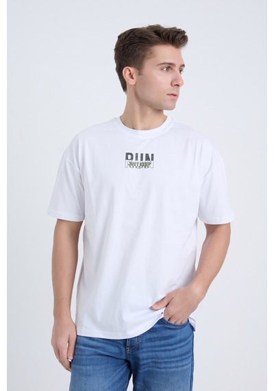 Velvoria Unisex Oversize Beyaz Run T-shirt