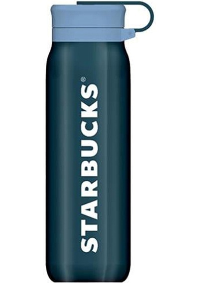 Starbucks Paslanmaz Çelik Termos - Lacivert - 591 Ml Mavi