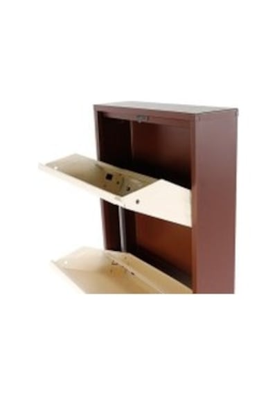 Metal 4'Lü Ayakkabılık Kahve/Krem (526964265) Krem
