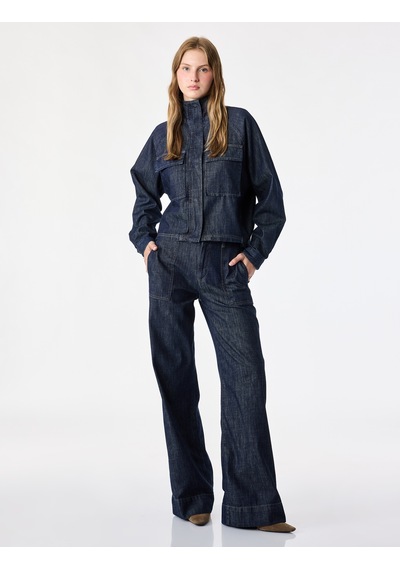 Koton Pamuklu Normal Bel Cepli Katlamalı Geniş Paça Denim Pantolon - Wide Leg Jeans Raw 7wal40134md 63x Koton Pamuklu Normal Bel Cepli Katlamalı Geniş Paça Denim Pantolon - Wide Leg Jeans Raw 7wal40134md 63x
