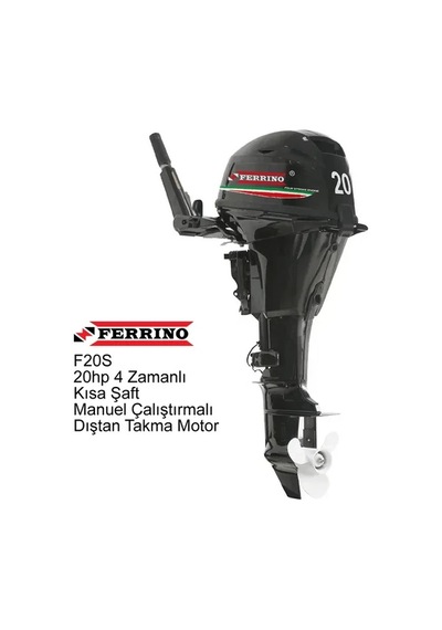 Ferrino 20 Hp 4t Dıştan Takma Motor Model:f20bms Kısa Şaft Manuel