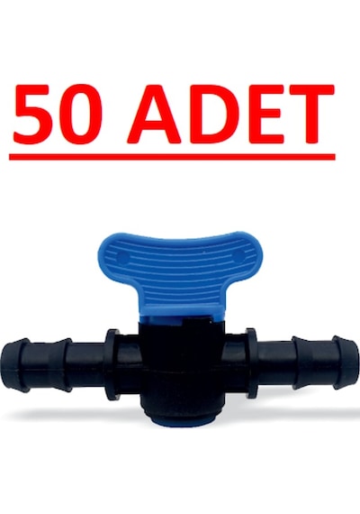 16X16 Iki Tarafı Kurtağzı Mini Vana Damlama 50Li Paket