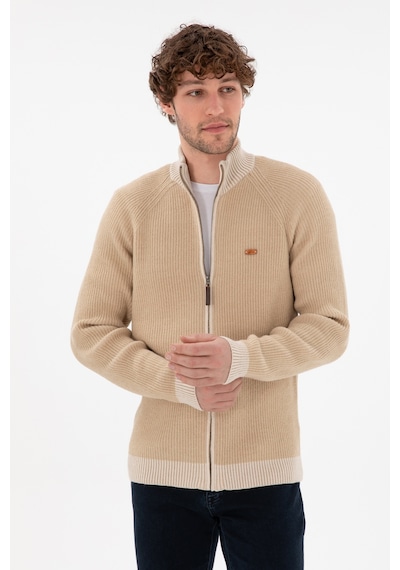 U.s. Polo Assn. Erkek Kum Hırka Triko 50297467-vr085 Kum