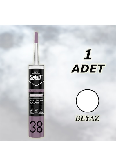 Selsil Silikonize Mastik Beyaz 500 Gr 52083 Beyaz