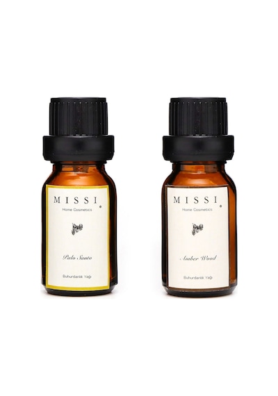 MİSSİ 2'li Amber Wood & Palo Santo BUHURDANLIK ESANSI/YAĞI