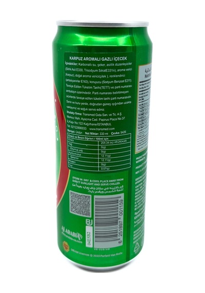Chupa Chups Sparkling Watermelon Flavour - Karpuz Aromalı Gazlı İçecek 330 Ml