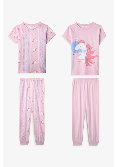 Penti Açık Pembe Kız Çocuk Sleepycorn Pamuklu 2'li Pijama Takımı
